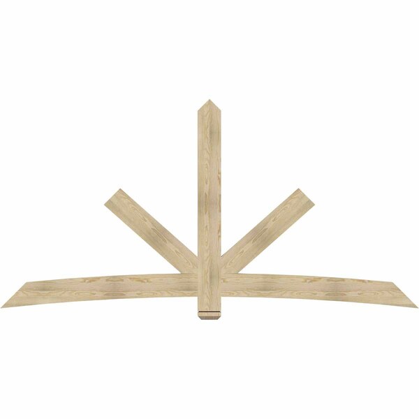Ekena Millwork Alberta Rough Sawn Timber Gable Bracket, Douglas Fir, 108"W x 54"H x 2"D x 6"F, 12/12 Pitch GBW108X54X0206ALB00RDF - main